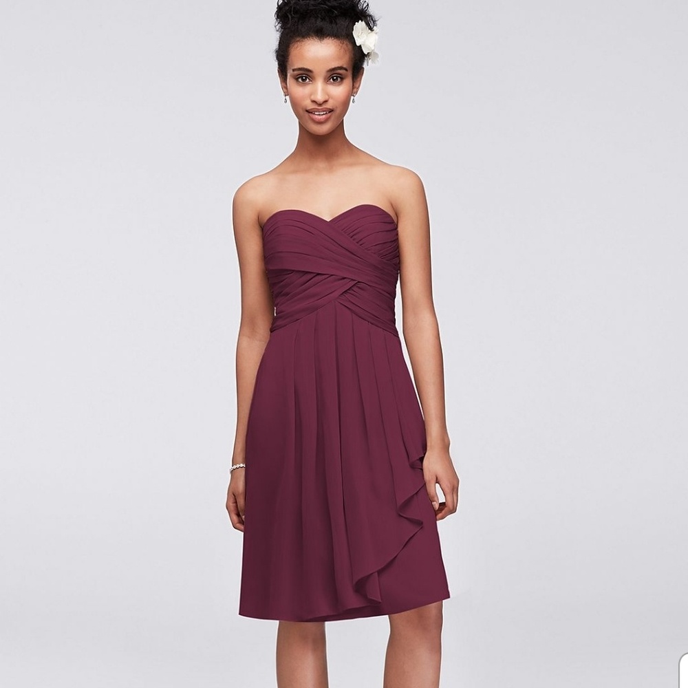 Short Crinkle Chiffon Dress